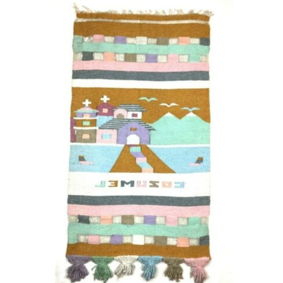 Wool Tapestry Rug Southwest Woven Wall Hanging - Picture 4 of 6